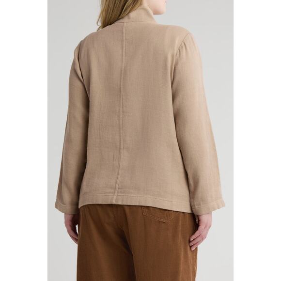 EILEEN FISHER NWT Stand Collar Organic Linen & Cotton Jacket Size XL $328 MSPR - Picture 6 of 12